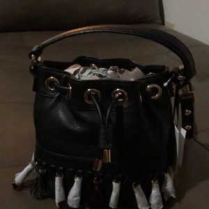 Milly leather bucket bag